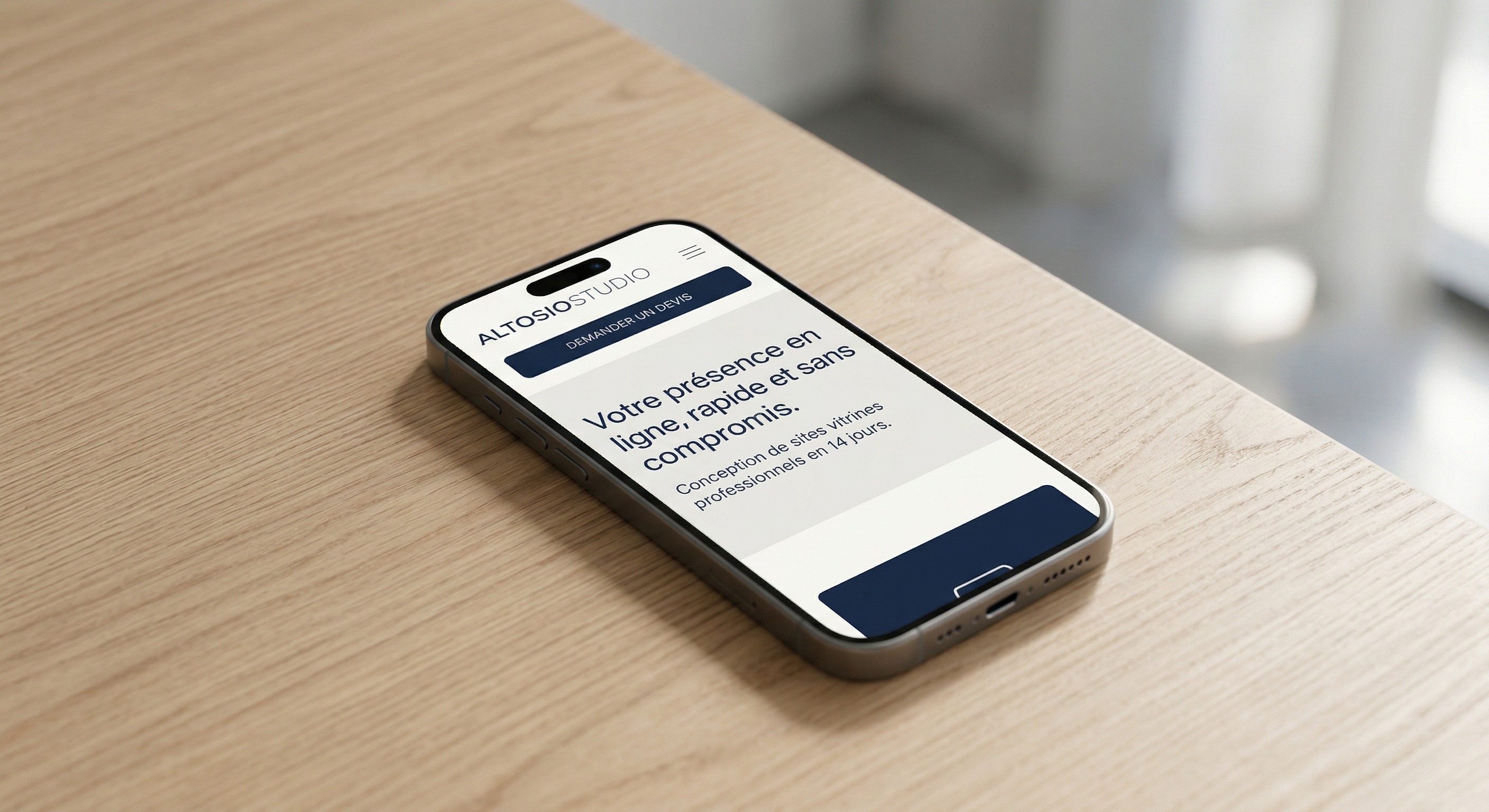 Modern smartphone on a desk